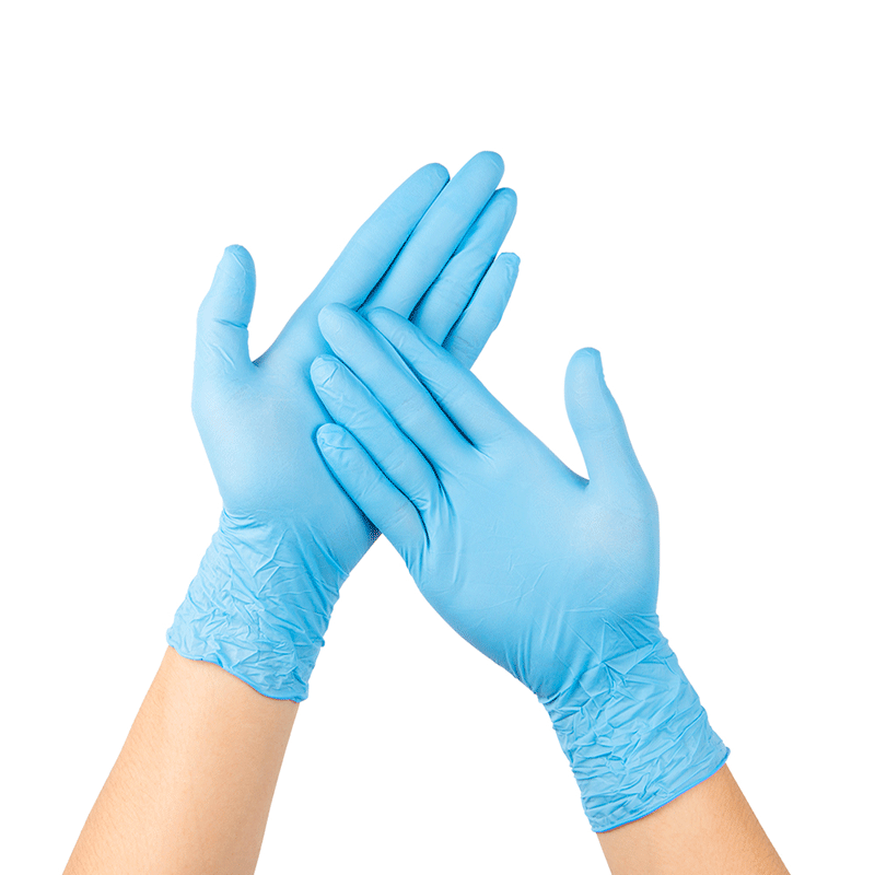 麥迪康1136B藍(lán)色無粉加強(qiáng)型一次性丁腈手套S圖片2
