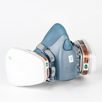 3M7502+6005防有機氣體及甲醛防毒面具圖片3