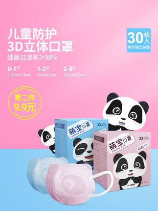 三奇3D立體兒童口罩圖片2