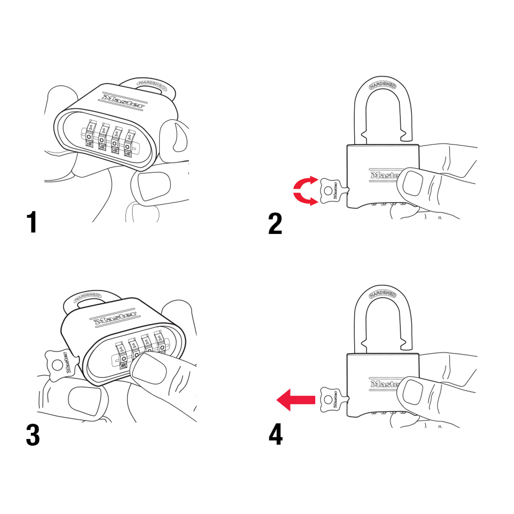 瑪斯特175MCNDLH高安全性密碼掛鎖圖片2