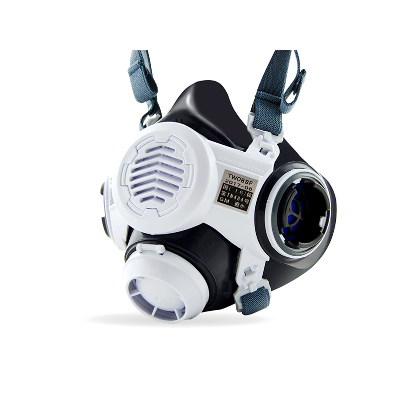 重松TW08SF雙濾盒硅膠防毒面具本體(自帶傳聲器)圖片1