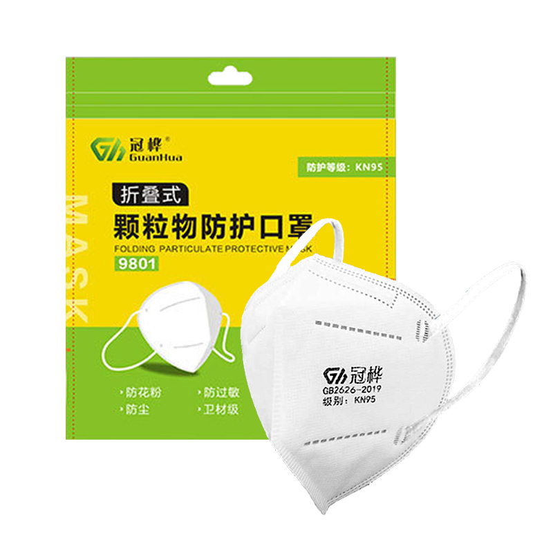 冠樺9801折疊耳帶式KN95防塵口罩圖片3