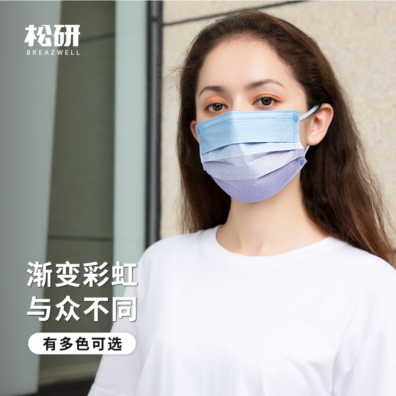 松研B03平面漸變一次性口罩圖片2 松研B03平面漸變一次性口罩圖片2