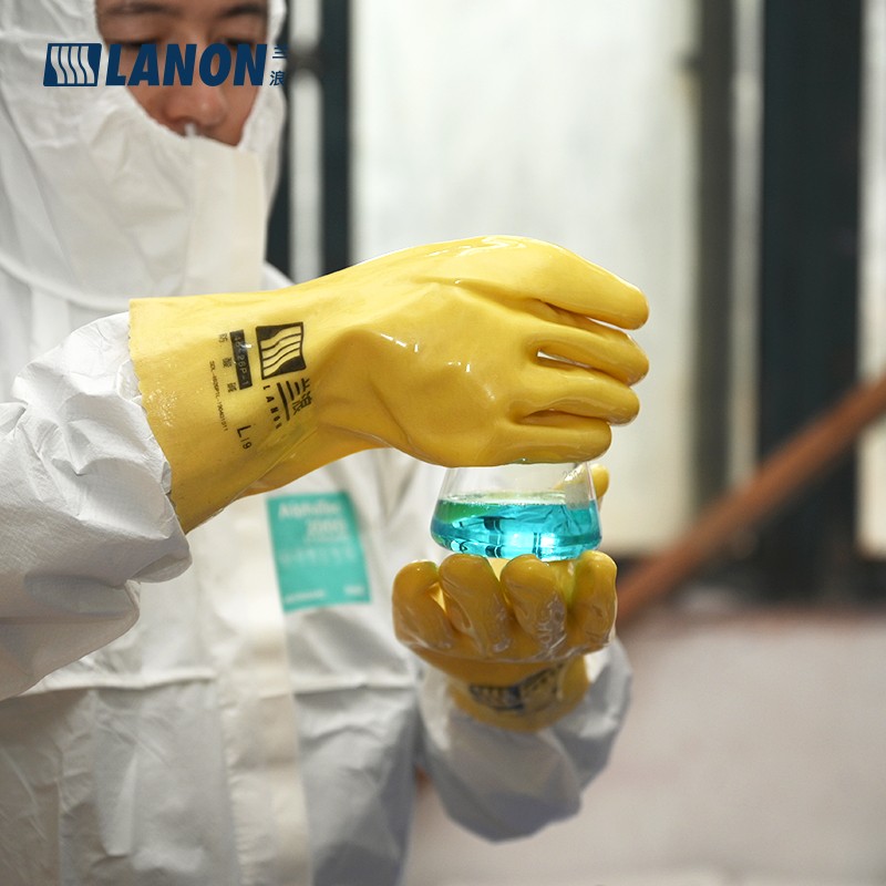 LANON蘭浪46-26P-1耐酸堿PVC防化手套圖片3 LANON蘭浪46-26P-1耐酸堿PVC防化手套圖片3