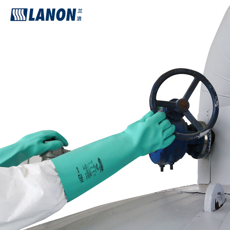 LANON蘭浪SR145加厚加長丁腈防化手套圖片3 LANON蘭浪SR145加厚加長丁腈防化手套圖片3
