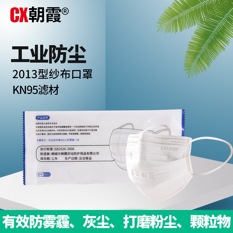 朝霞2013-1白色耳帶式KN95防塵口罩圖片3 朝霞2013-1白色耳帶式KN95防塵口罩圖片3