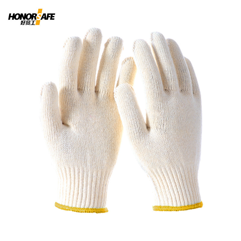 好員工H10-MS600耐磨黃色羅口棉紗手套圖片1 好員工H10-MS600耐磨黃色羅口棉紗手套圖片1