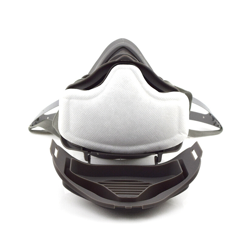 錦繡粵興3600橡膠單濾盒半面罩防毒面具圖片1