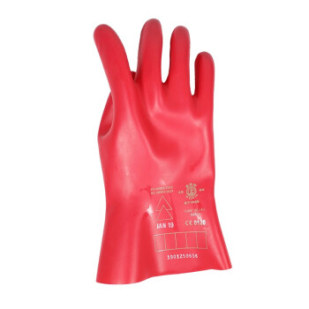 安全牌防觸電乳膠短款00級絕緣手套圖片1