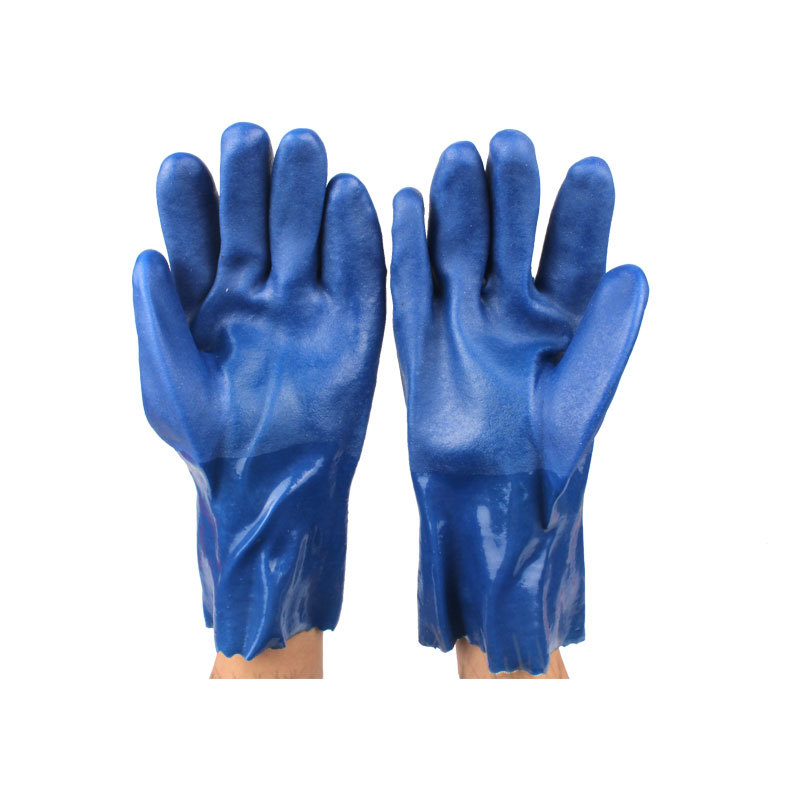 千禧龍516藍色耐油PVC手套圖片2 千禧龍516藍色耐油PVC手套圖片2