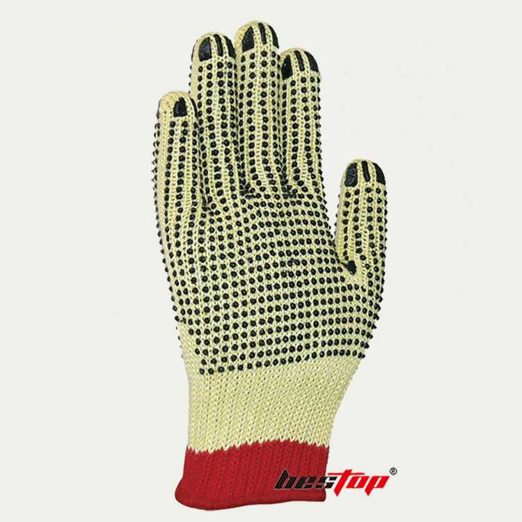 bestop倍護B5033-2芳綸PVC點塑阻燃防割手套圖片1