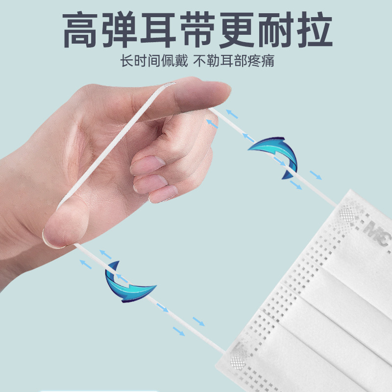 3M7660+耐適康一次性口罩 大號7只/袋圖片4