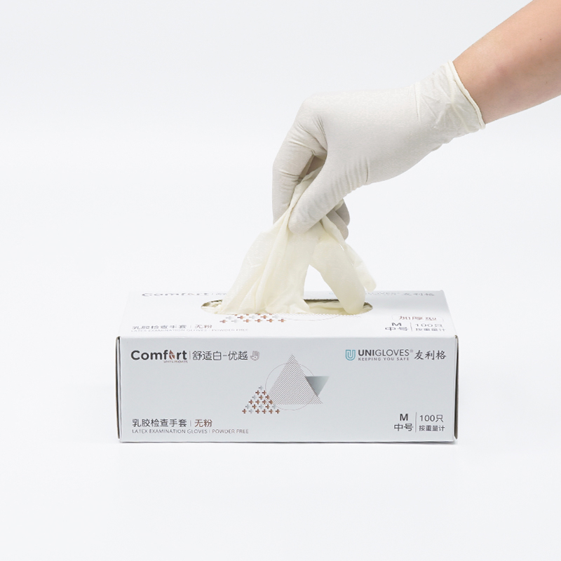 友利格舒適COMFORT U0100一次性無粉優等加厚乳膠檢查手套圖片3 友利格舒適COMFORT U0100一次性無粉優等加厚乳膠檢查手套圖片3