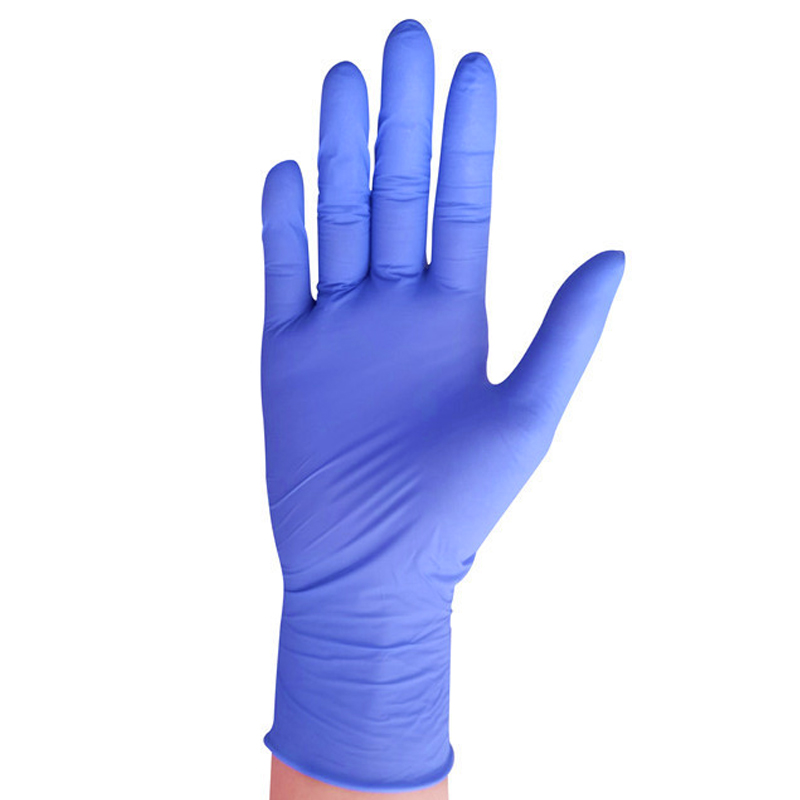 格拉文NB32藍色丁腈無粉一次性醫用檢查手套圖片2