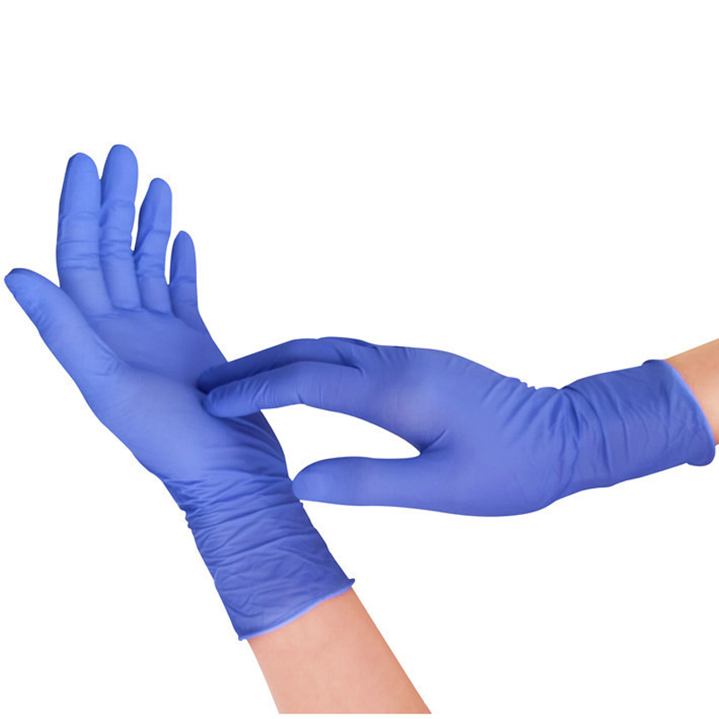格拉文NB32藍色丁腈無粉一次性醫用檢查手套圖片1