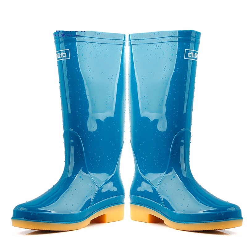 回力813藍色PVC高筒雨靴圖片2