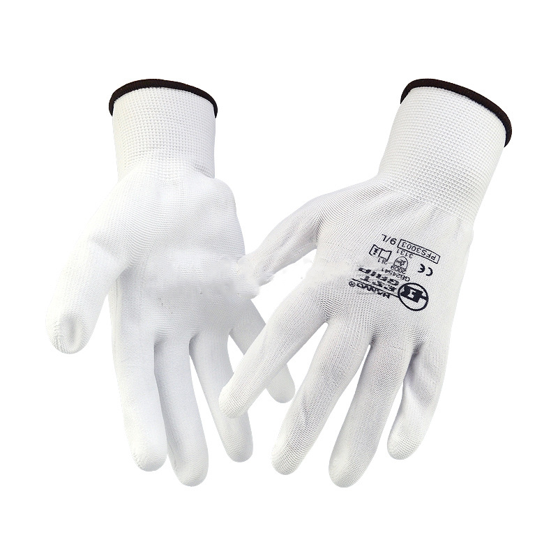 HANVO恒輝PFS3003白色PU涂掌勞保手套圖片2 HANVO恒輝PFS3003白色PU涂掌勞保手套圖片2