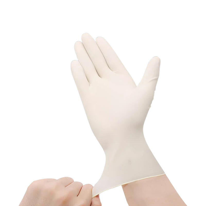 高邦604-010059無粉麻面一次性使用醫用橡膠檢查手套L碼圖片2