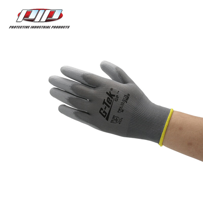 PIP PMX-33-G125經濟款灰色PU涂層勞保手套圖片2