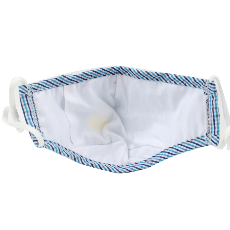 藍(lán)星藍(lán)格耳戴式帶閥成人棉布口罩圖片2