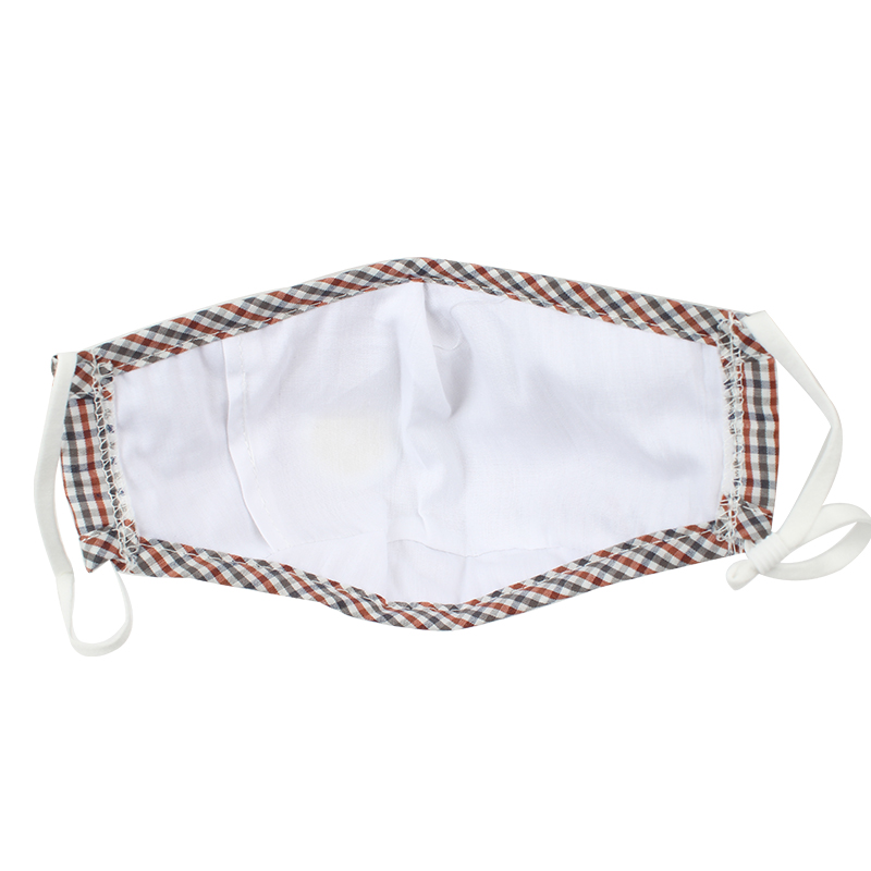 藍(lán)星紅格耳戴式帶閥成人棉布口罩圖片2 藍(lán)星紅格耳戴式帶閥成人棉布口罩圖片2