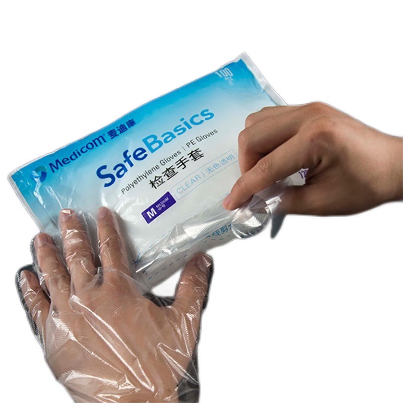 麥迪康1201B無(wú)粉PE檢查手套S圖片2