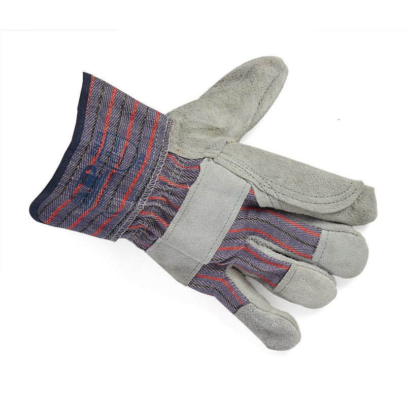 友盟AP-1526耐磨牛二層芯皮勞保手套圖片2