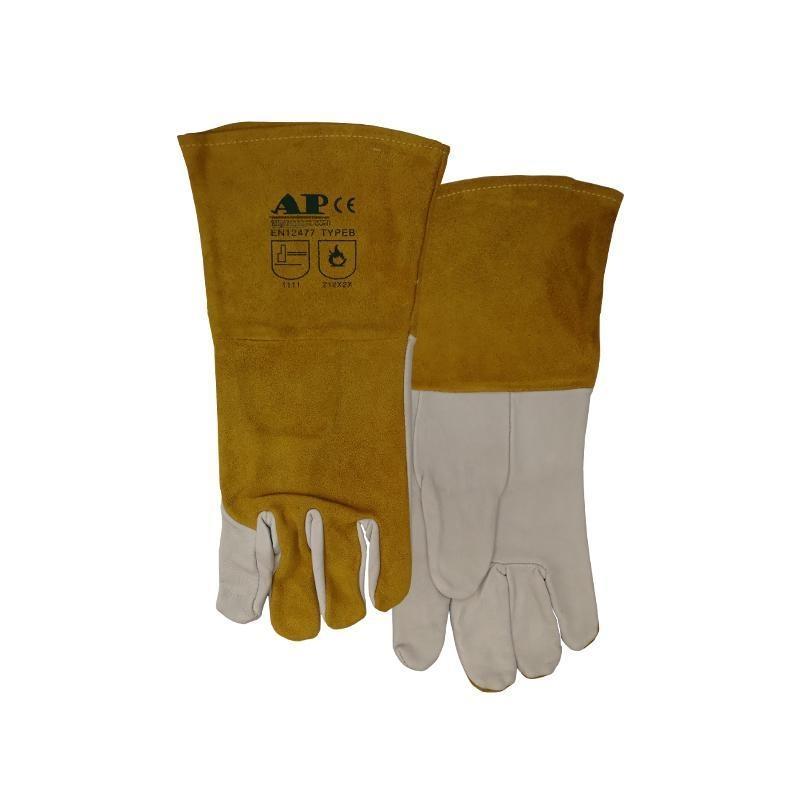 友盟AP-1199白色羊青皮電焊手套圖片2