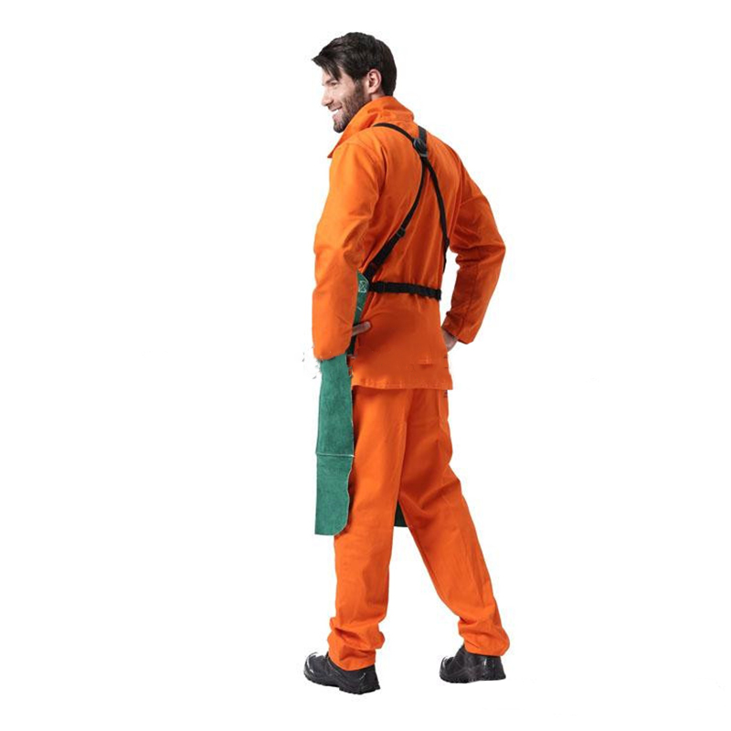 友盟AP-6105綠色牛二層芯皮圍裙圖片1