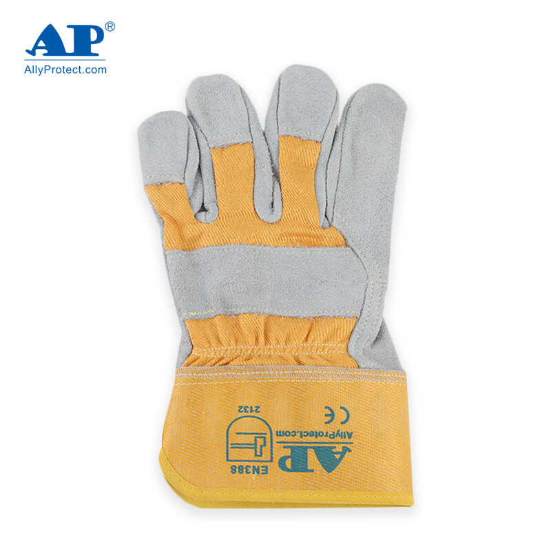 友盟AP-2209牛二層皮勞保手套圖片2
