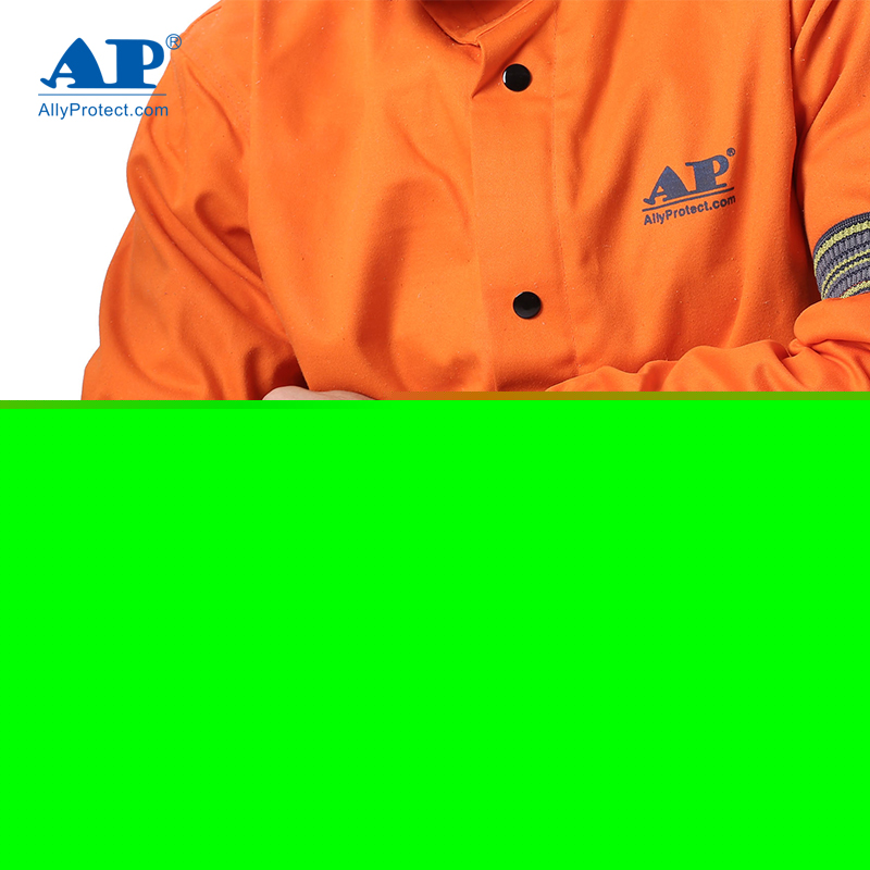 友盟AP-9103橙色防火布配彈力橡筋套袖圖片1