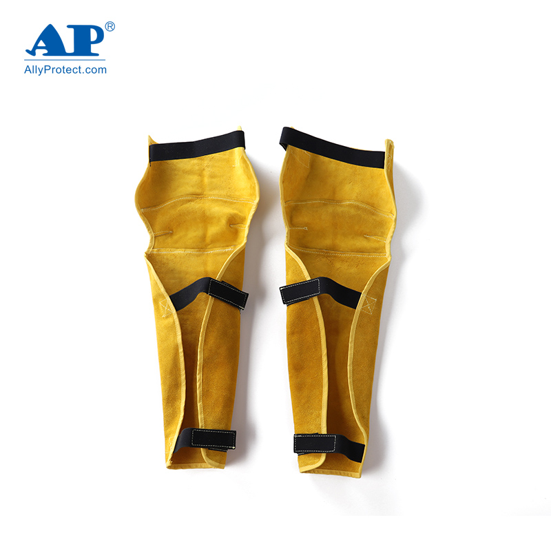 友盟AP-004金黃色牛二層皮護腿圖片1