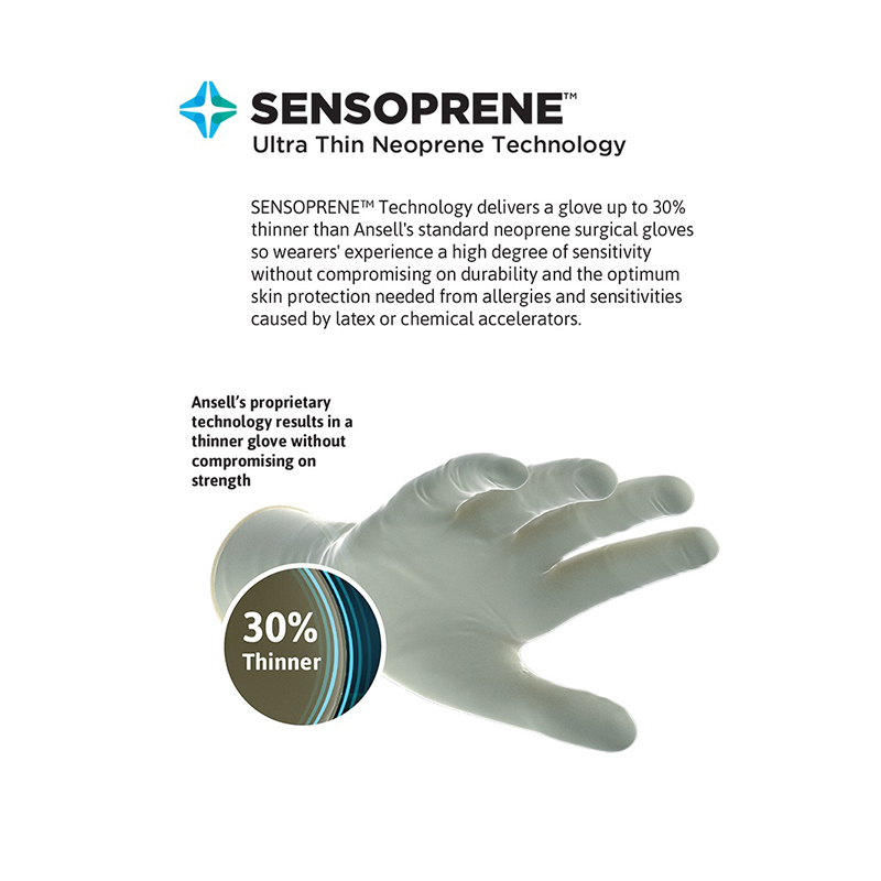 安思爾GAMMEX 340007080氯丁橡膠外科手套圖片3