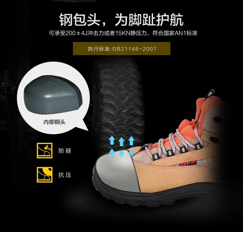 賽獅K815S防砸防刺穿防靜電安全鞋圖片5