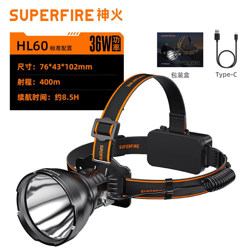 神火HL60長續(xù)航高亮遠射頭燈圖片1