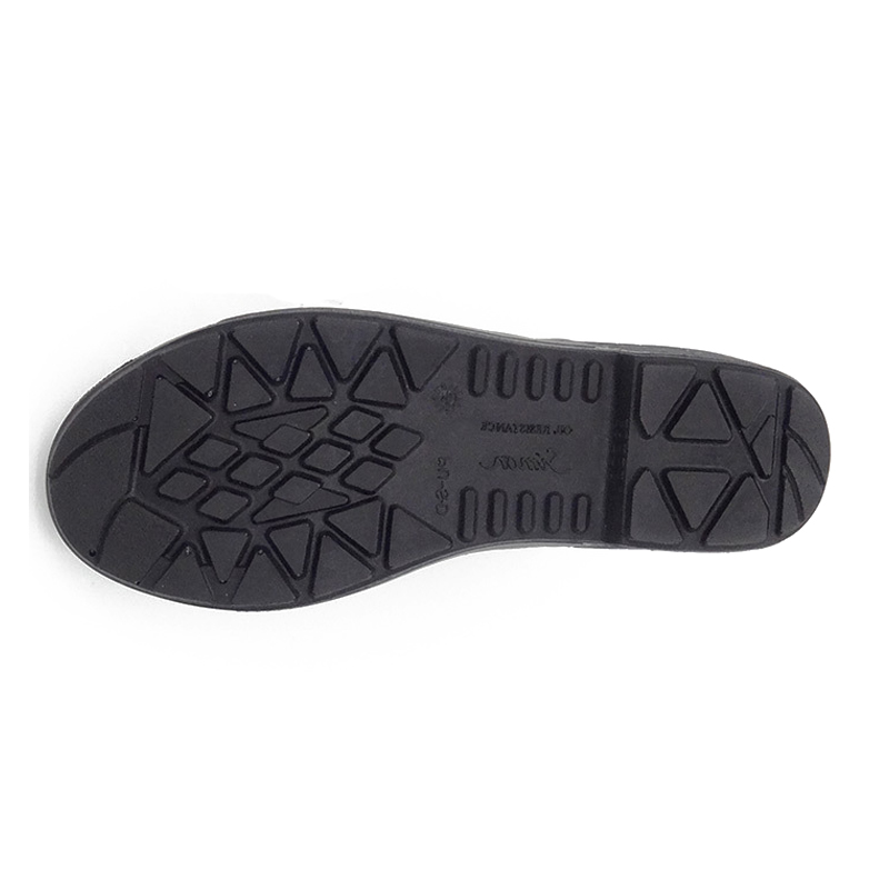 希滿YS-722黑色中幫頭層壓花牛皮防滑防砸安全鞋圖片3