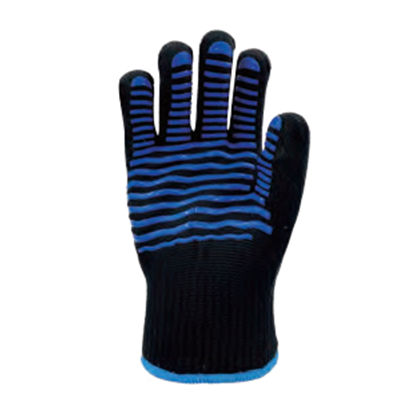 思衛爾6100黑色10針芳綸雙面藍硅膠條紋防燙耐高溫手套圖片1 思衛爾6100黑色10針芳綸雙面藍硅膠條紋防燙耐高溫手套圖片1