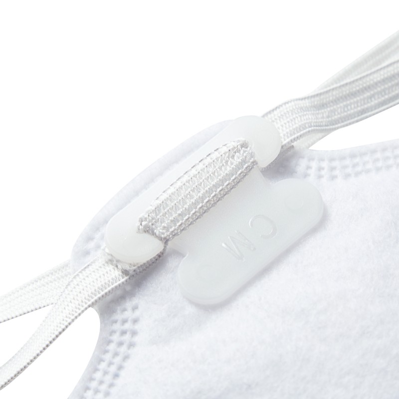 朝美2001-3白色頭戴式帶閥KN95防塵口罩圖片3