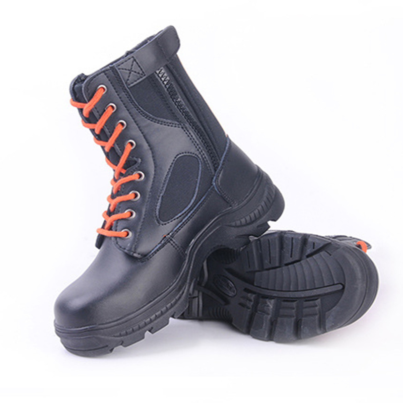 尊獅牛皮消防滅火安全靴