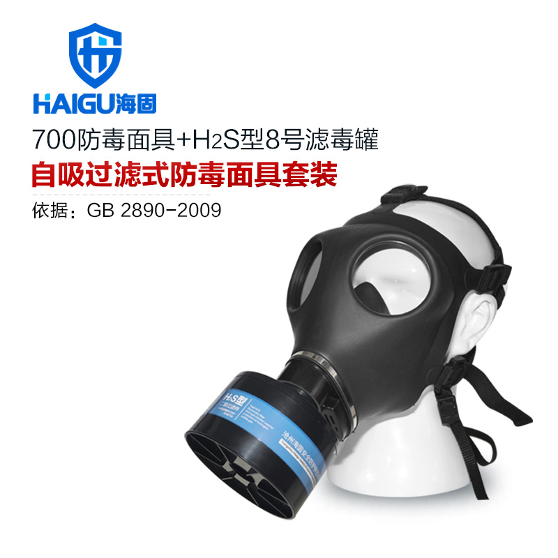 海固HG-700 P-H2S-2濾毒罐硫化氫活性炭防毒面具