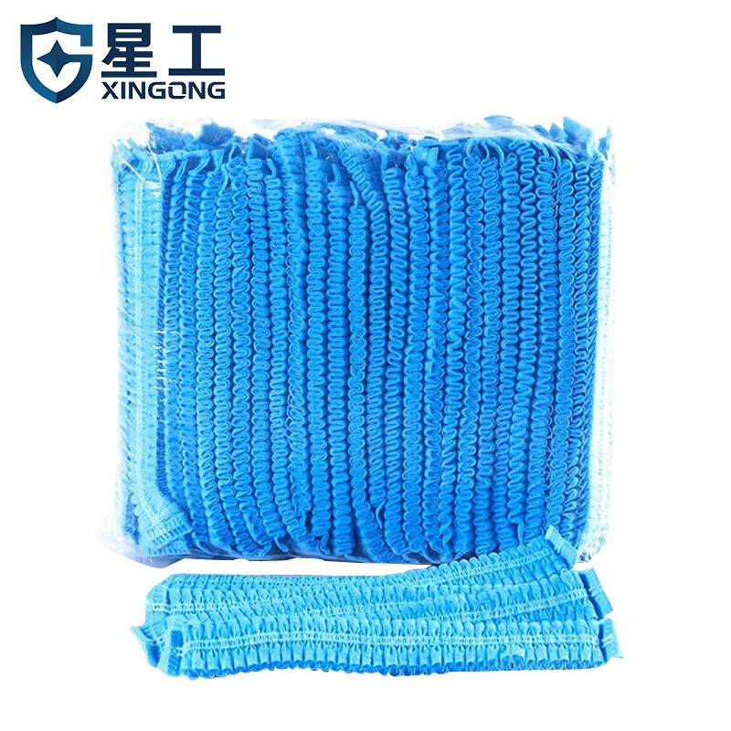 星工條形隔離無紡布一次性頭套