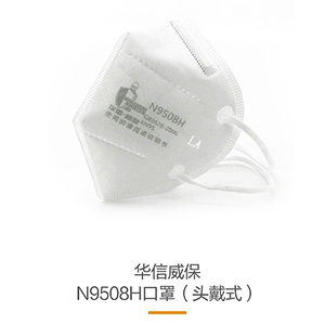 華信威保N9508H頭戴式折疊口罩