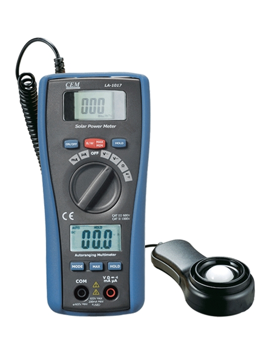 華盛昌LA-1017二合一太陽能功率計(jì)萬用表照度計(jì)