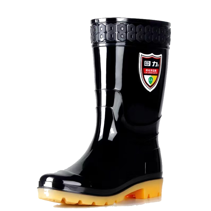 回力017防化學品耐酸堿中筒雨靴30cm