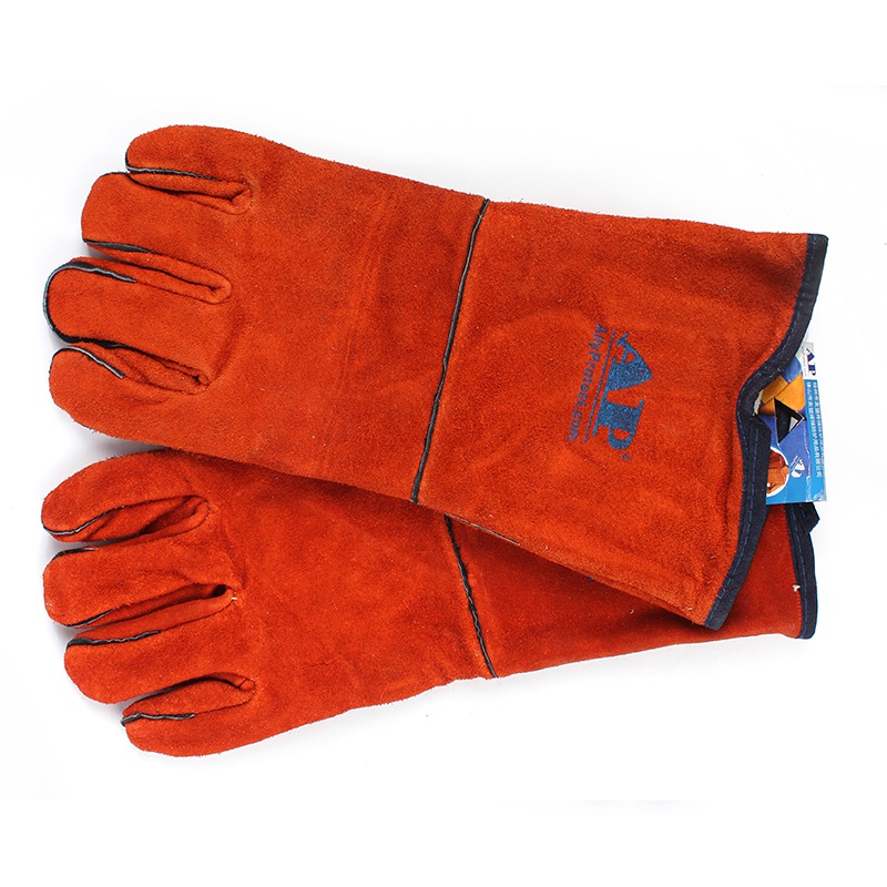 友盟AP-2103銹橙色牛二層皮電焊手套