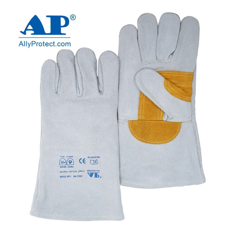 友盟AP-2201耐磨抗割牛二層皮電焊手套