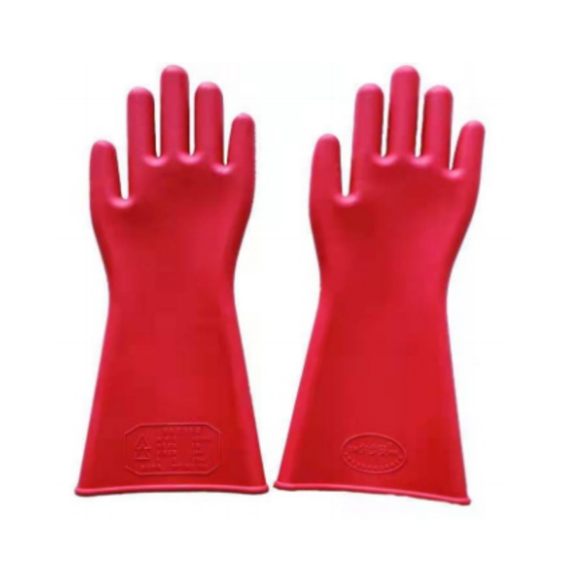 金步安紅色橡膠絕緣手套12KV平板型