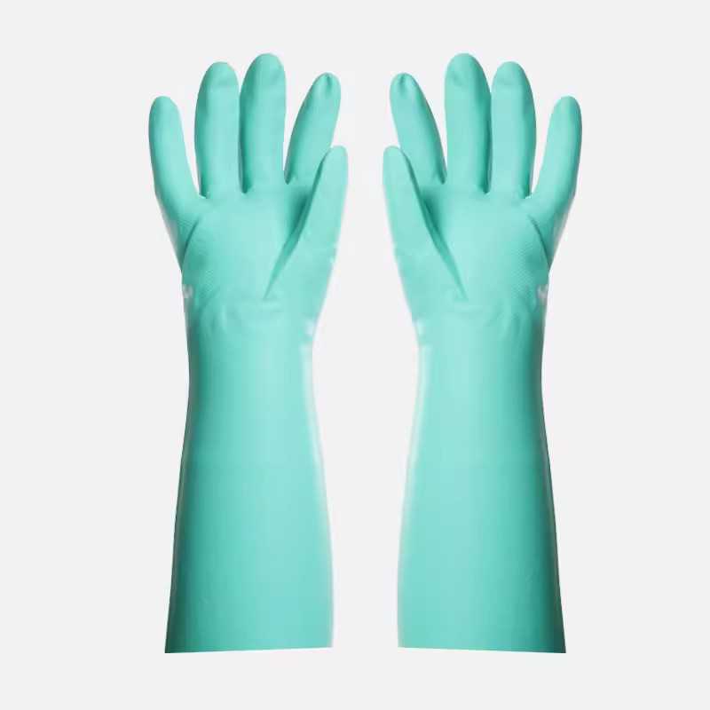 雪蓮21031丁腈光里直邊袖口鉆石紋防護手套