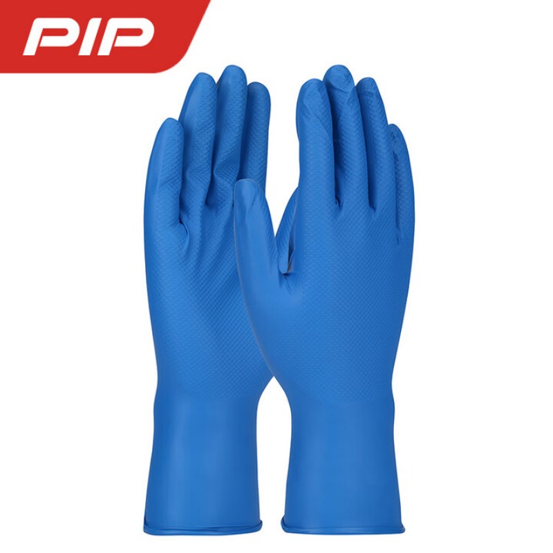 PIP 67-308雙面魚鱗紋8mil加長丁腈手套
