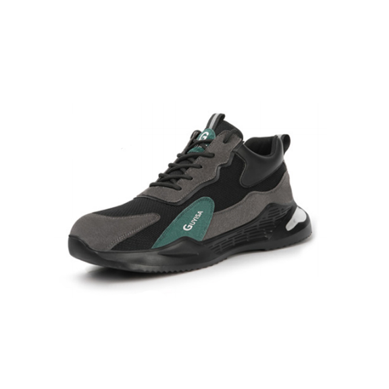 GUYISA古伊薩2095S運動系列防砸防刺穿四季款黑灰安全鞋